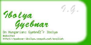 ibolya gyebnar business card